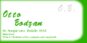 otto bodzan business card
